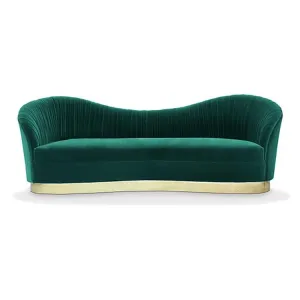 اريكة خضراء من قماش المخمل - Green velvet sofa