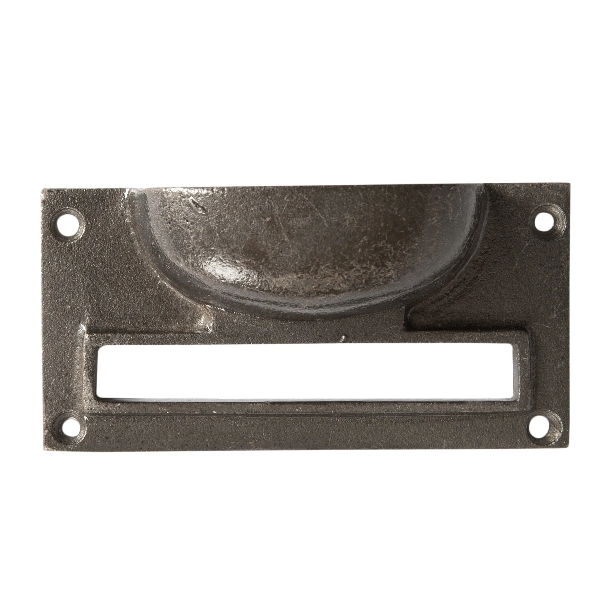 100mm x 50mm Filing Cabinet Cup Handle with Card Frame - By Hammer & Tongs
