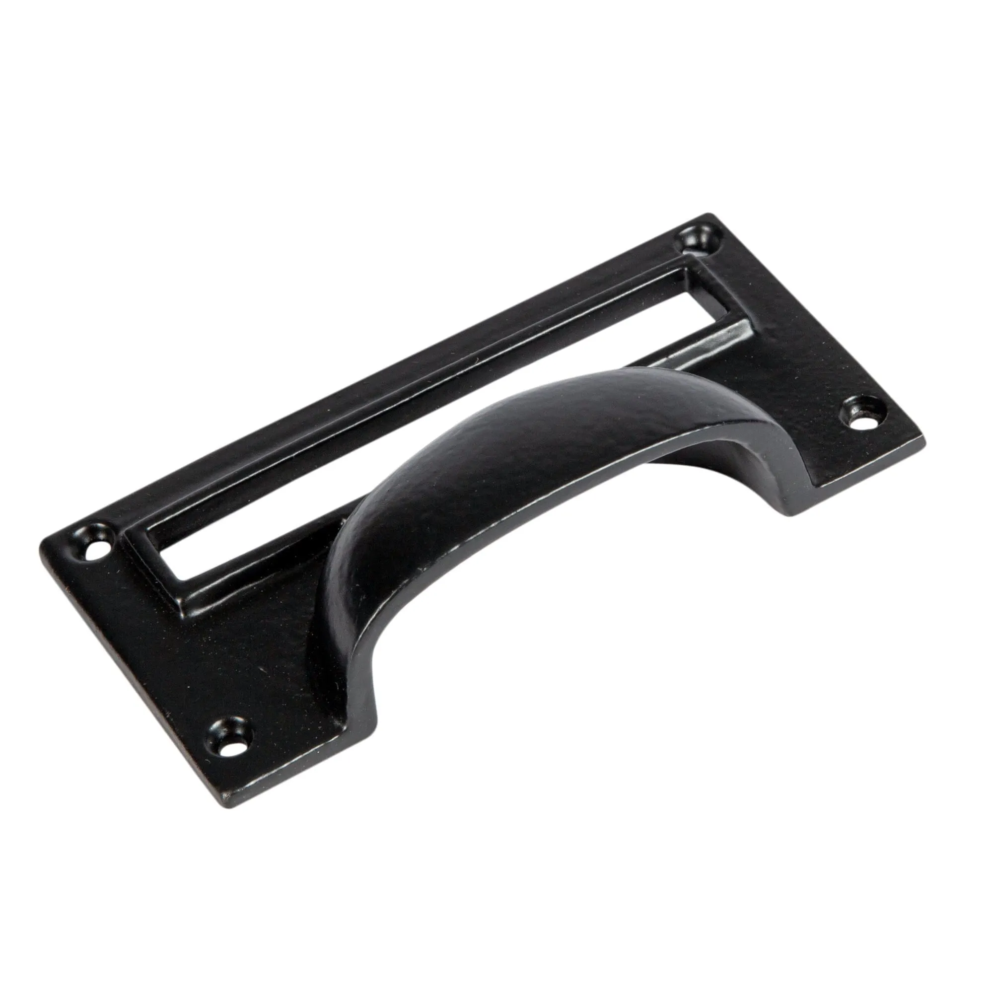 100mm x 50mm Filing Cabinet Cup Handle with Card Frame - By Hammer & Tongs