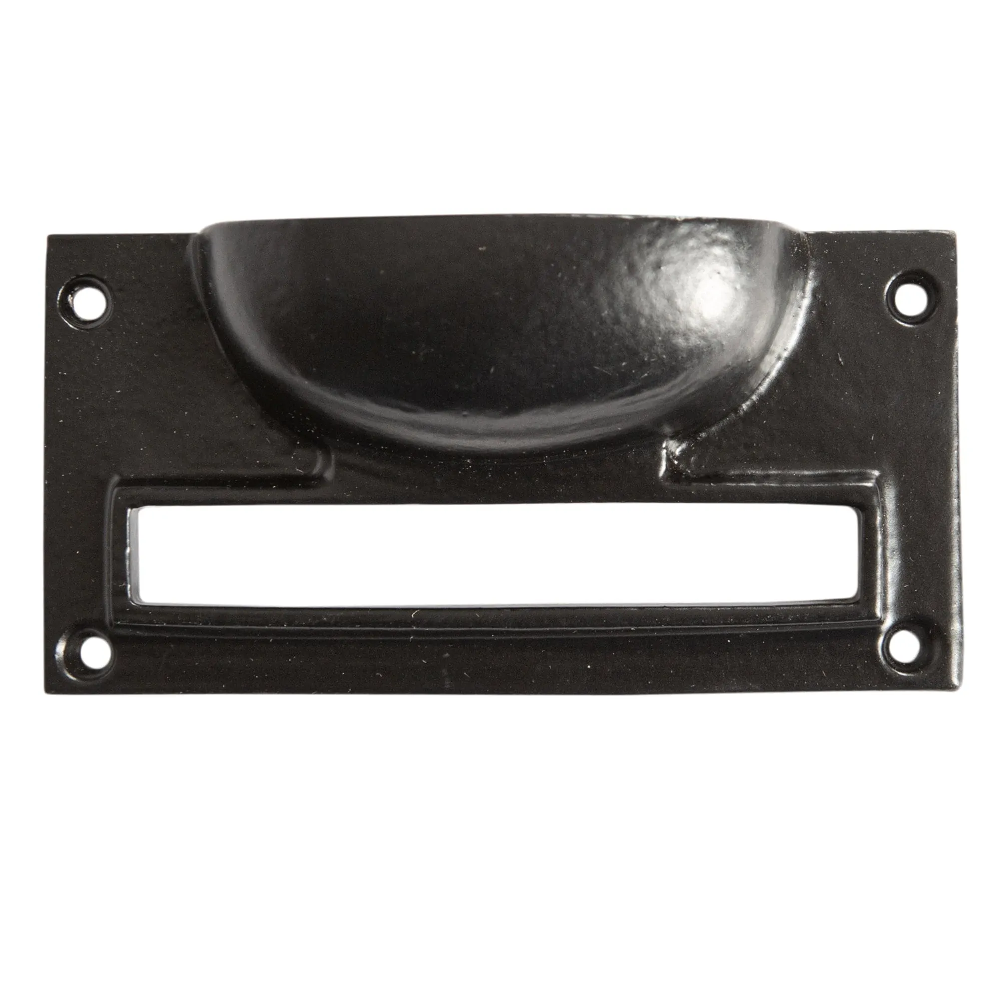 100mm x 50mm Filing Cabinet Cup Handle with Card Frame - By Hammer & Tongs