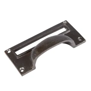 100mm x 50mm Filing Cabinet Cup Handle with Card Frame - By Hammer & Tongs
