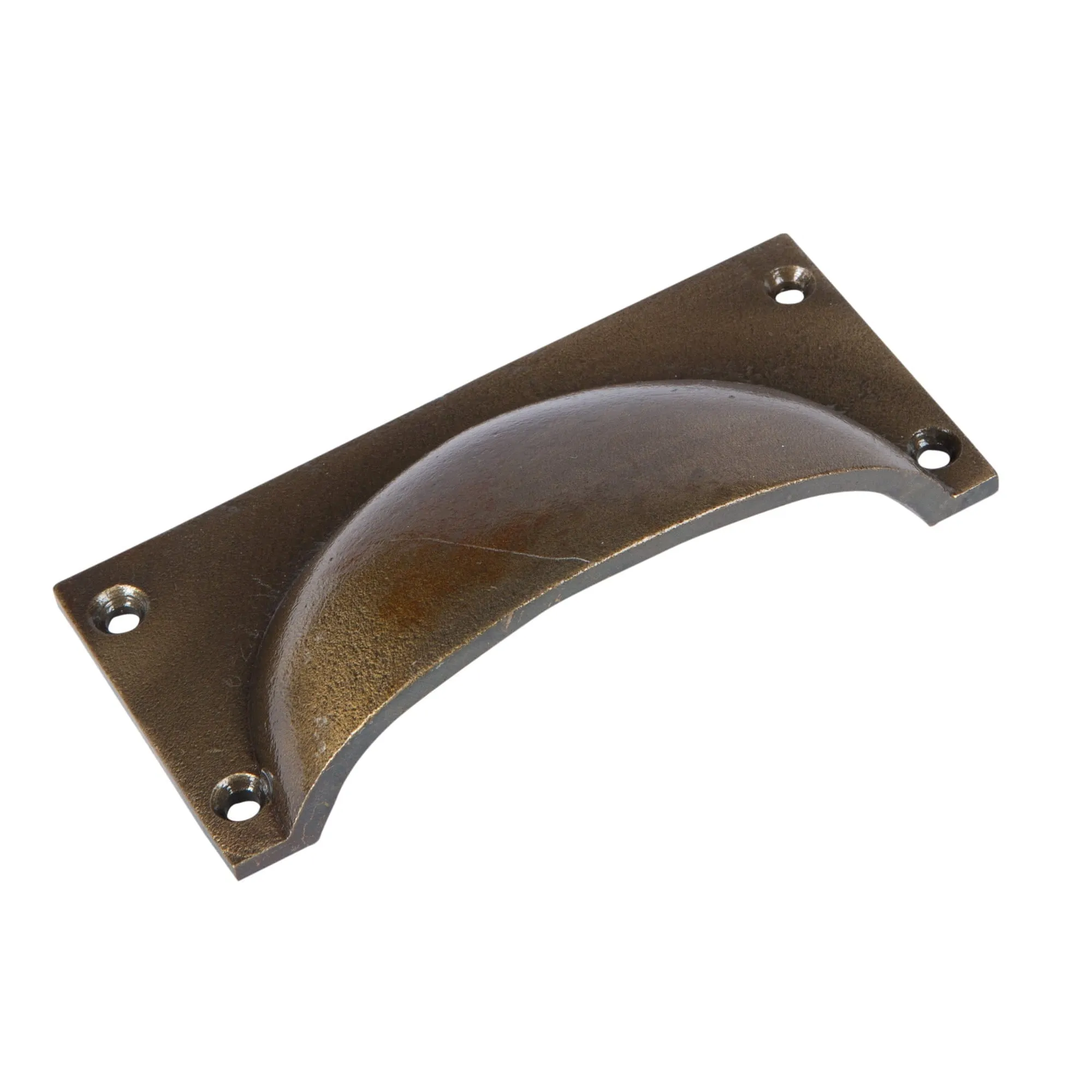 105mm x 50mm Rectangular Cabinet Cup Handle - By Hammer & Tongs