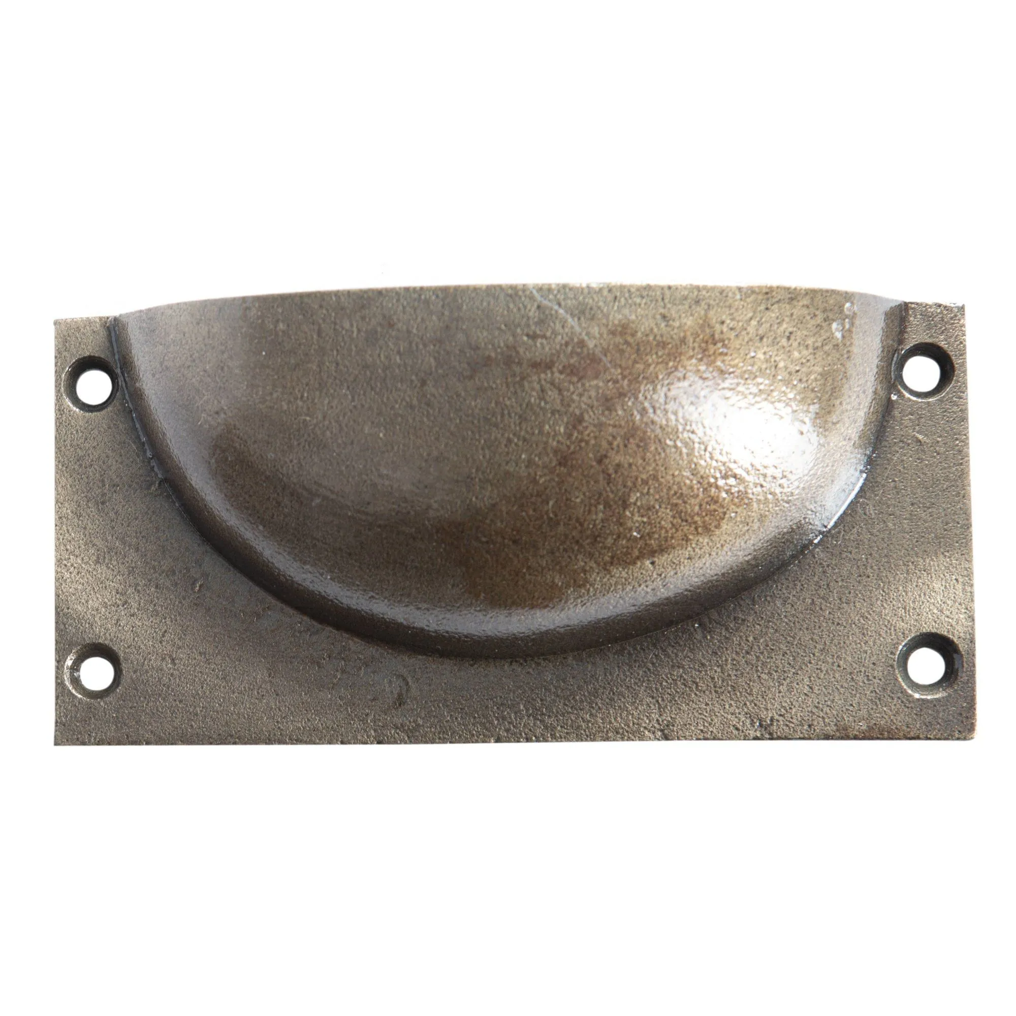 105mm x 50mm Rectangular Cabinet Cup Handle - By Hammer & Tongs