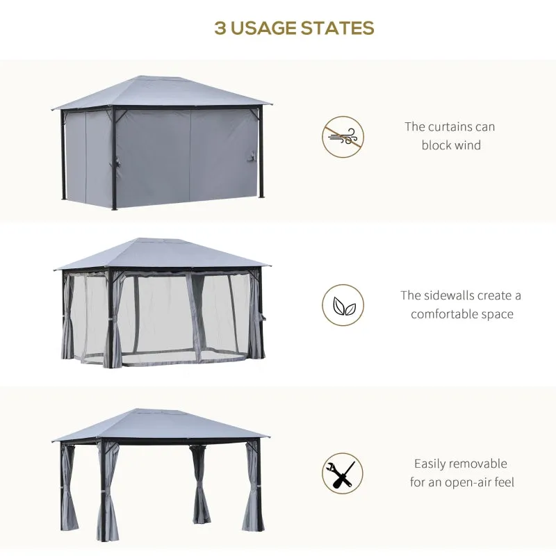 13' x 10' Gazebo - Light Gray