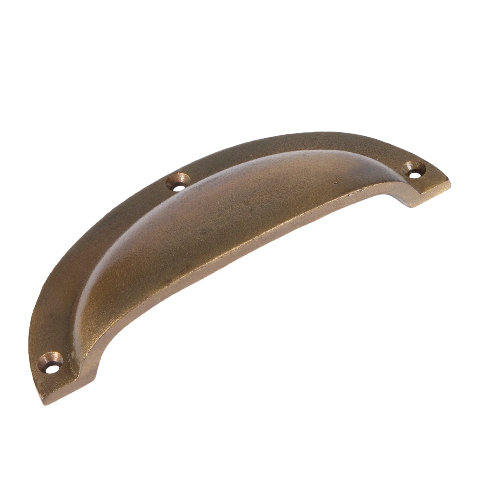130mm x 50mm Curved Cabinet Cup Handle - By Hammer & Tongs