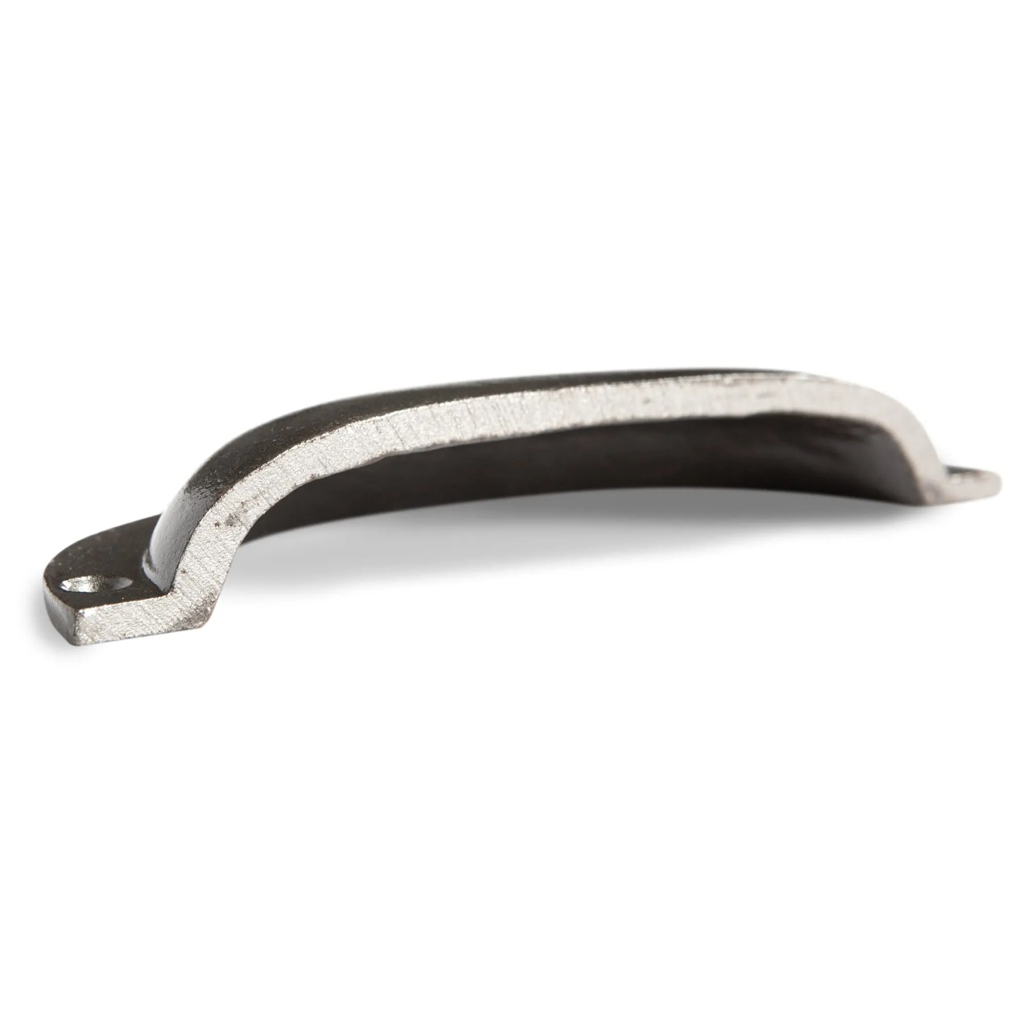 130mm x 50mm Curved Cabinet Cup Handle - By Hammer & Tongs