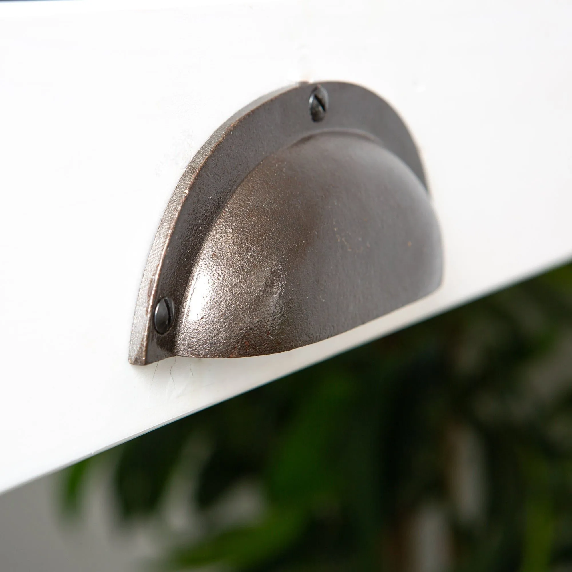130mm x 50mm Curved Cabinet Cup Handle - By Hammer & Tongs
