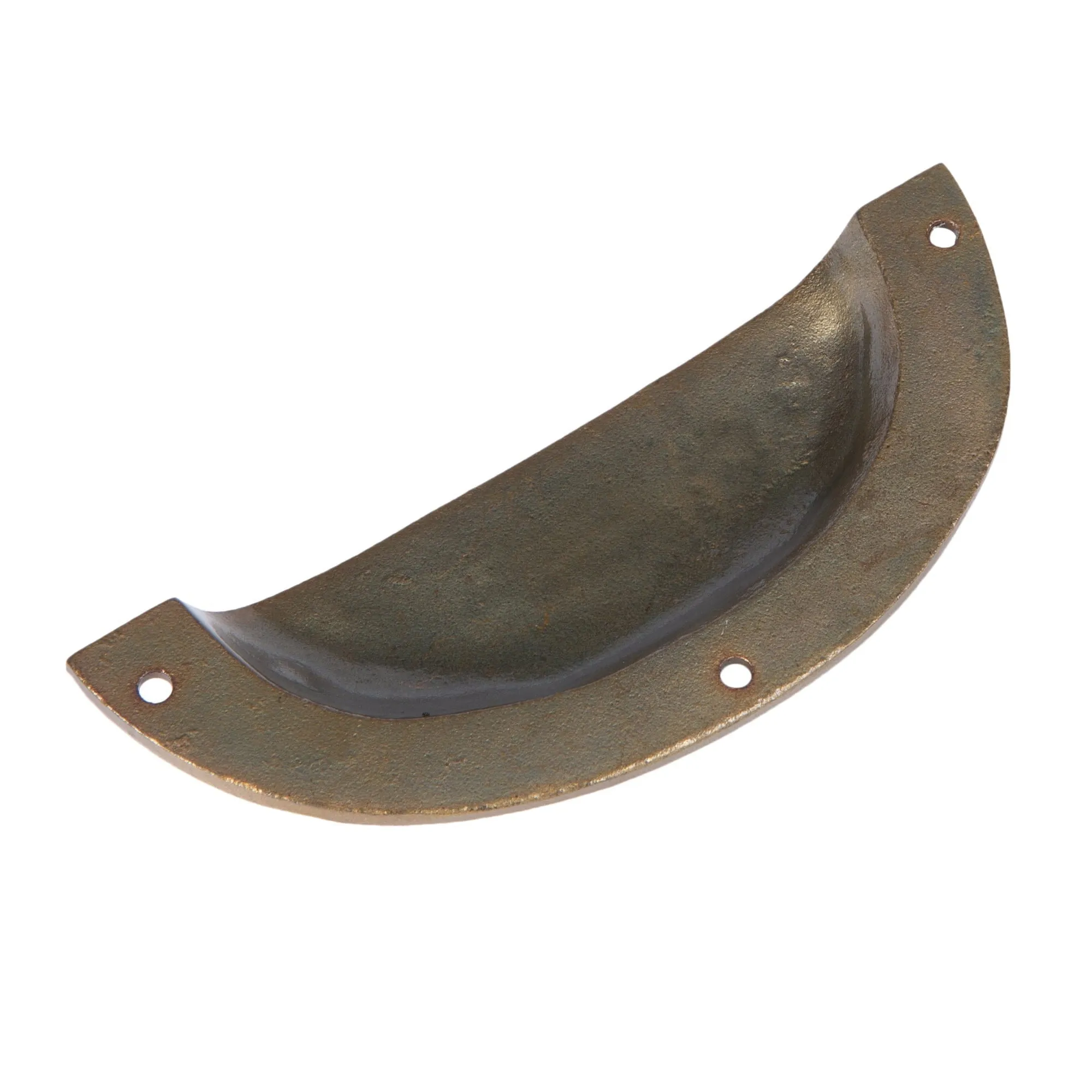 130mm x 50mm Curved Cabinet Cup Handle - By Hammer & Tongs