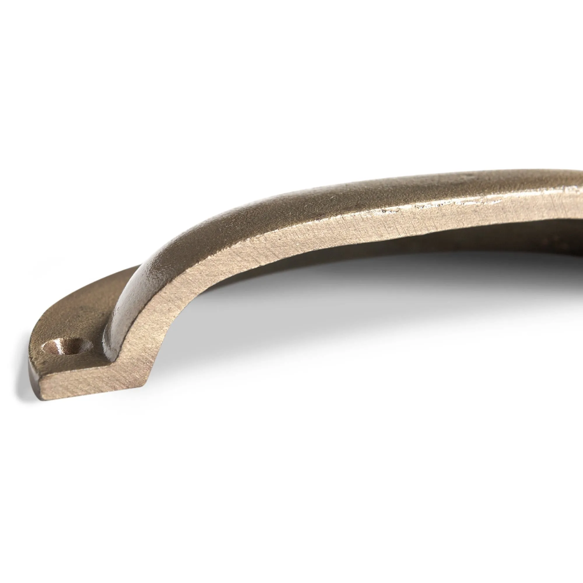 130mm x 50mm Curved Cabinet Cup Handle - By Hammer & Tongs