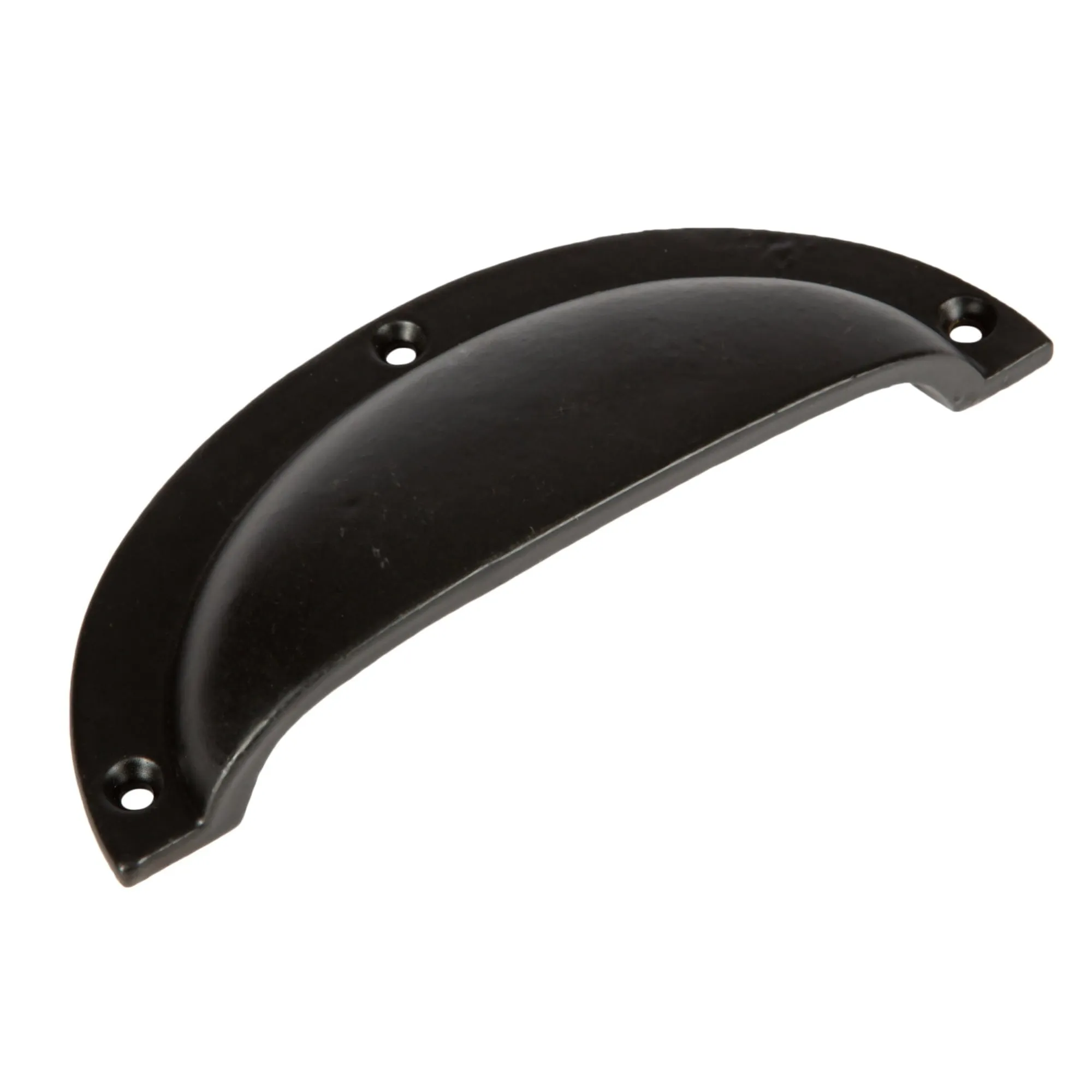 130mm x 50mm Curved Cabinet Cup Handle - By Hammer & Tongs