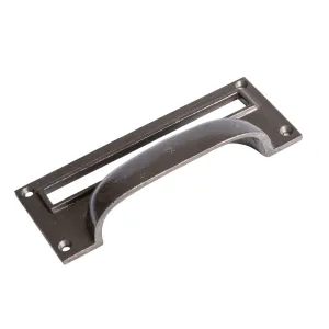 130mm x 50mm Filing Cabinet Cup Handle with Card Frame - By Hammer & Tongs