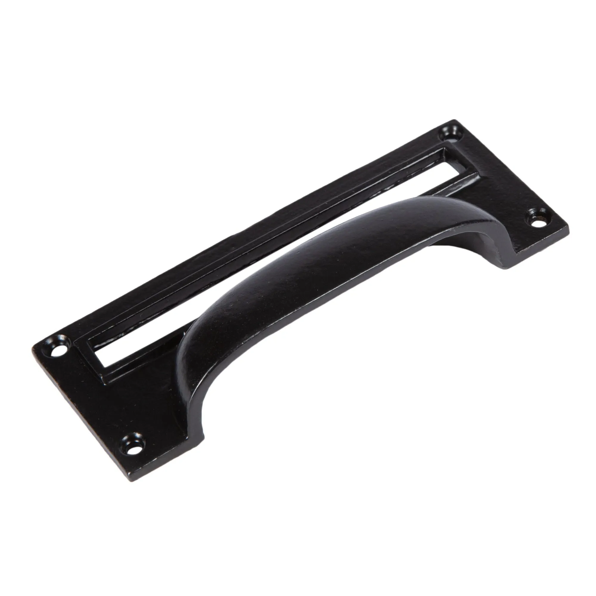 130mm x 50mm Filing Cabinet Cup Handle with Card Frame - By Hammer & Tongs