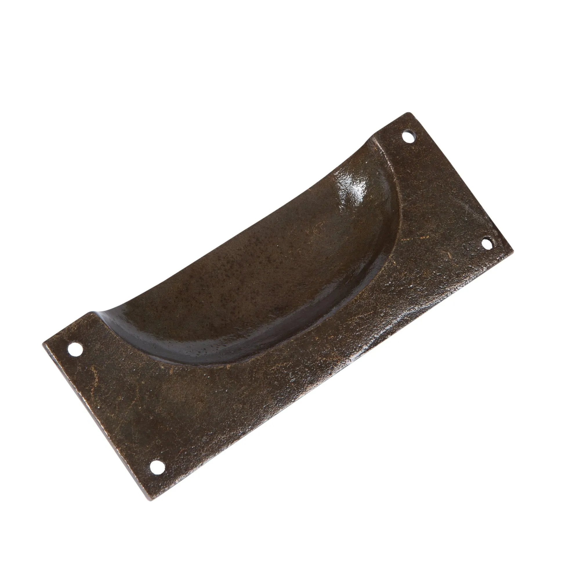 130mm x 50mm Rectangular Cabinet Cup Handle - By Hammer & Tongs