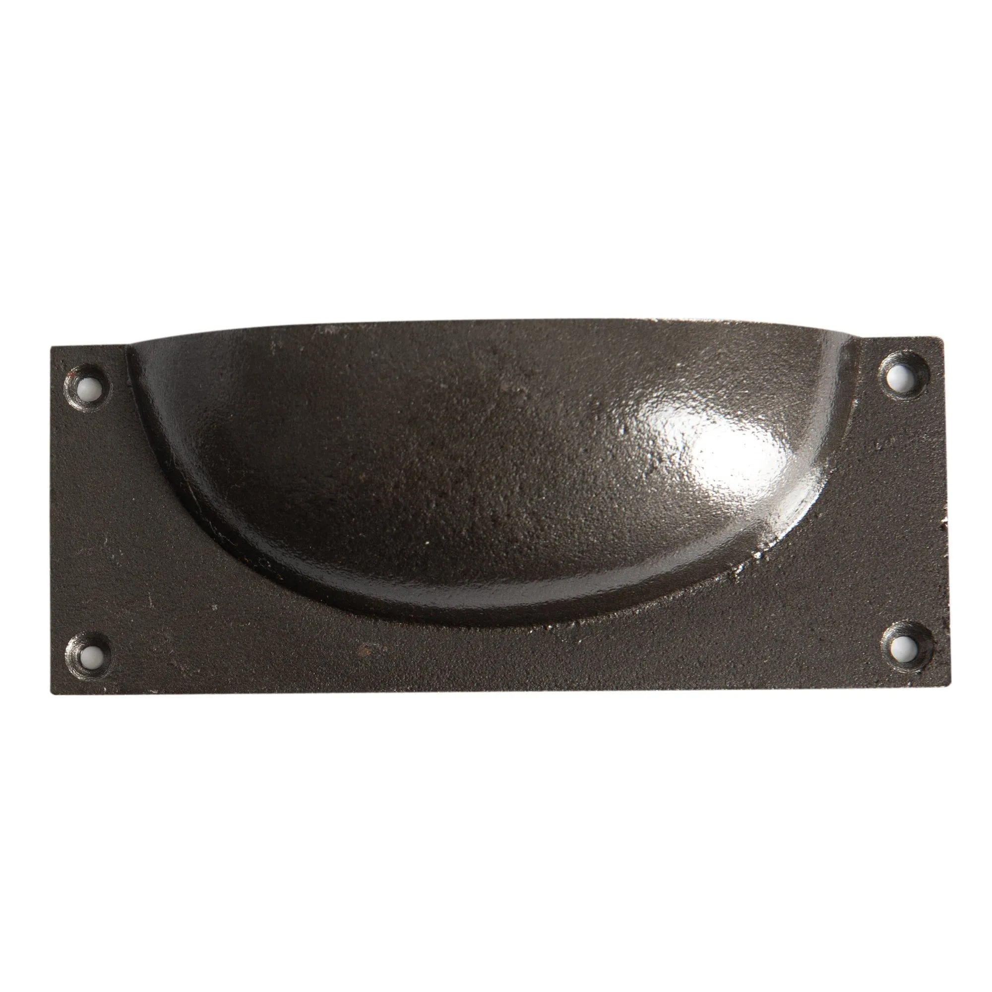 130mm x 50mm Rectangular Cabinet Cup Handle - By Hammer & Tongs