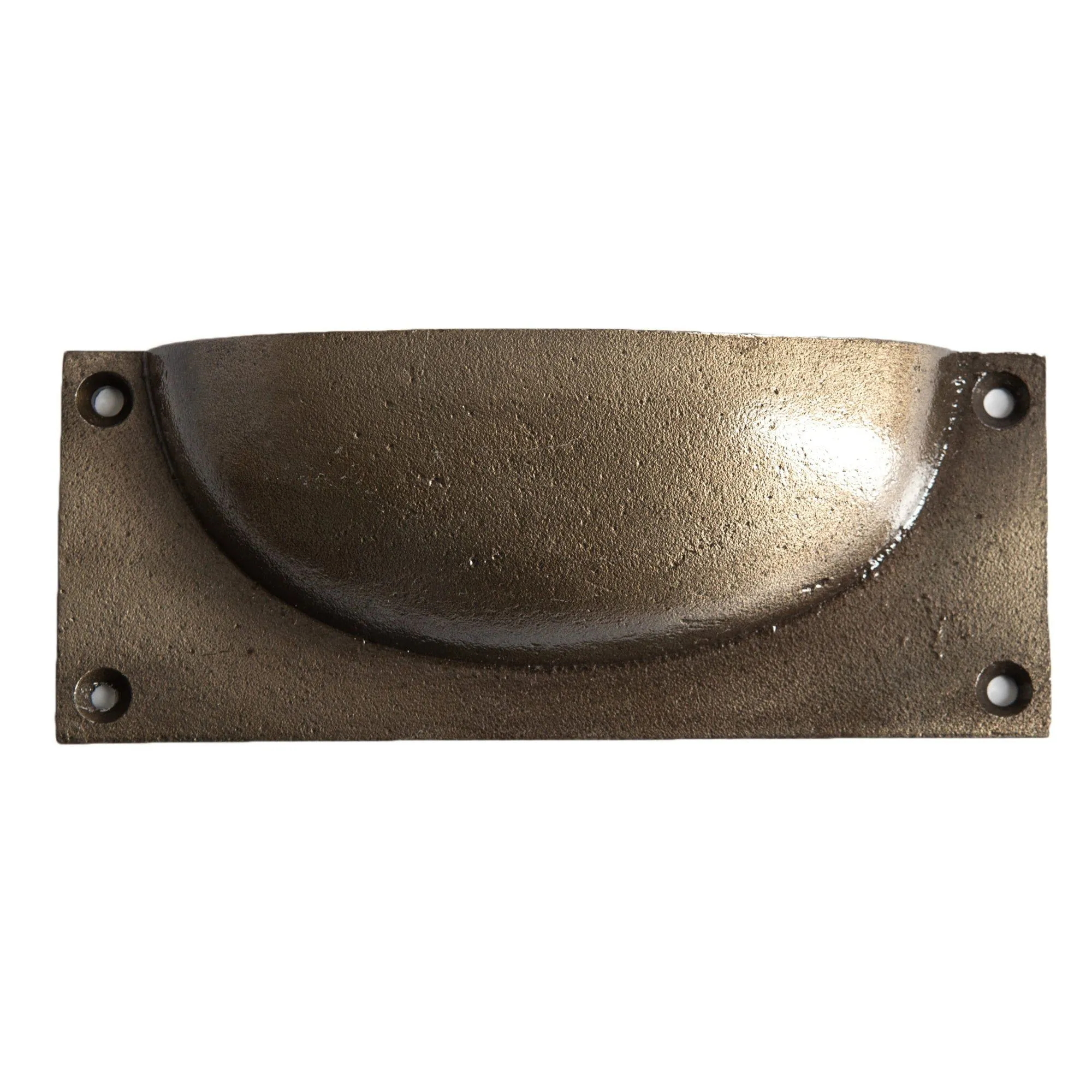 130mm x 50mm Rectangular Cabinet Cup Handle - By Hammer & Tongs