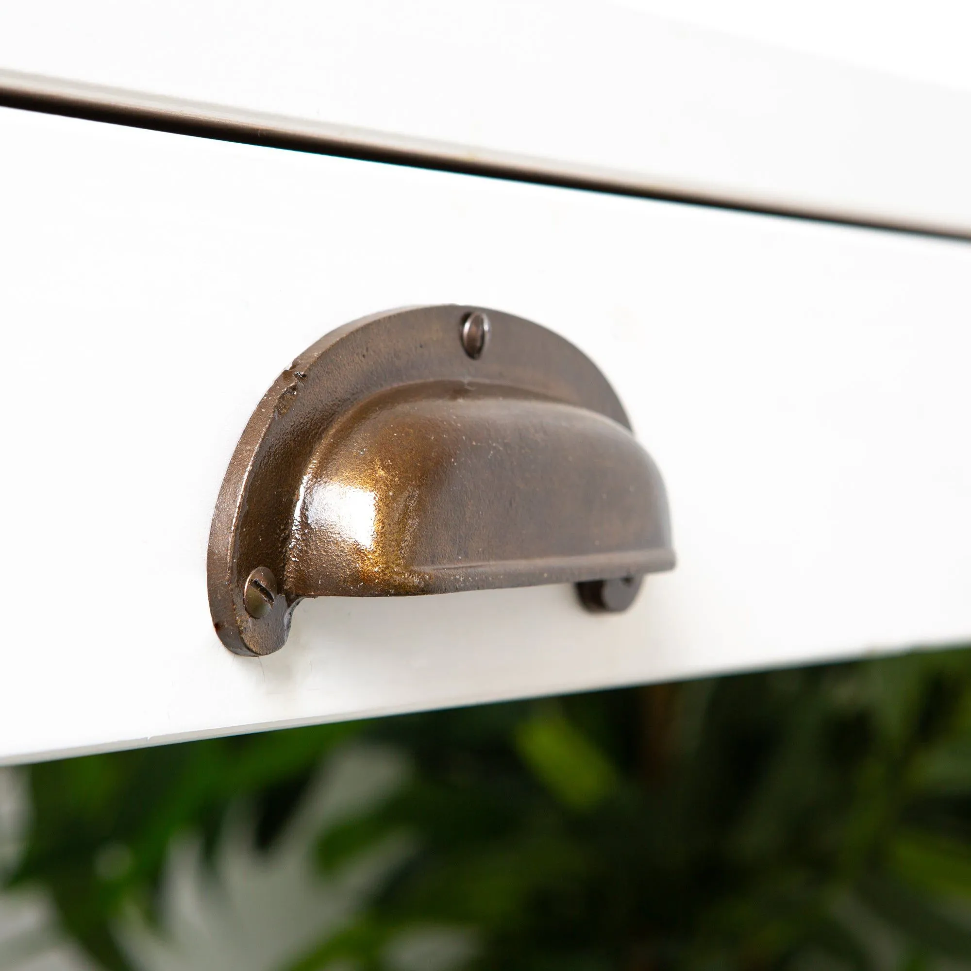 130mm x 50mm Wide Lipped Cabinet Cup Handle - By Hammer & Tongs