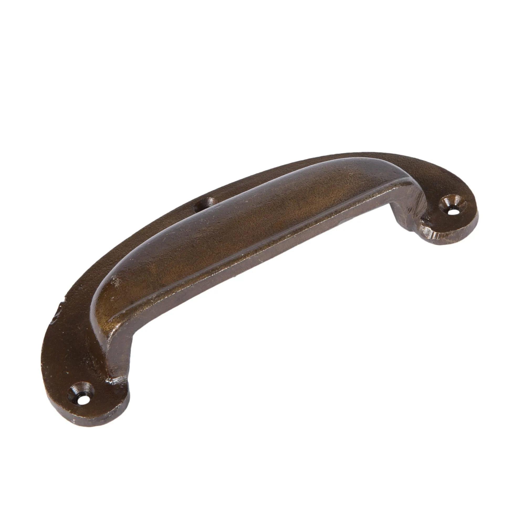130mm x 50mm Wide Lipped Cabinet Cup Handle - By Hammer & Tongs