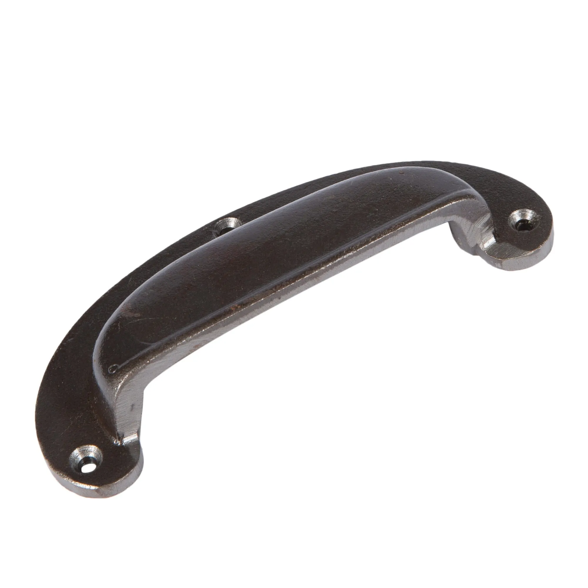 130mm x 50mm Wide Lipped Cabinet Cup Handle - By Hammer & Tongs