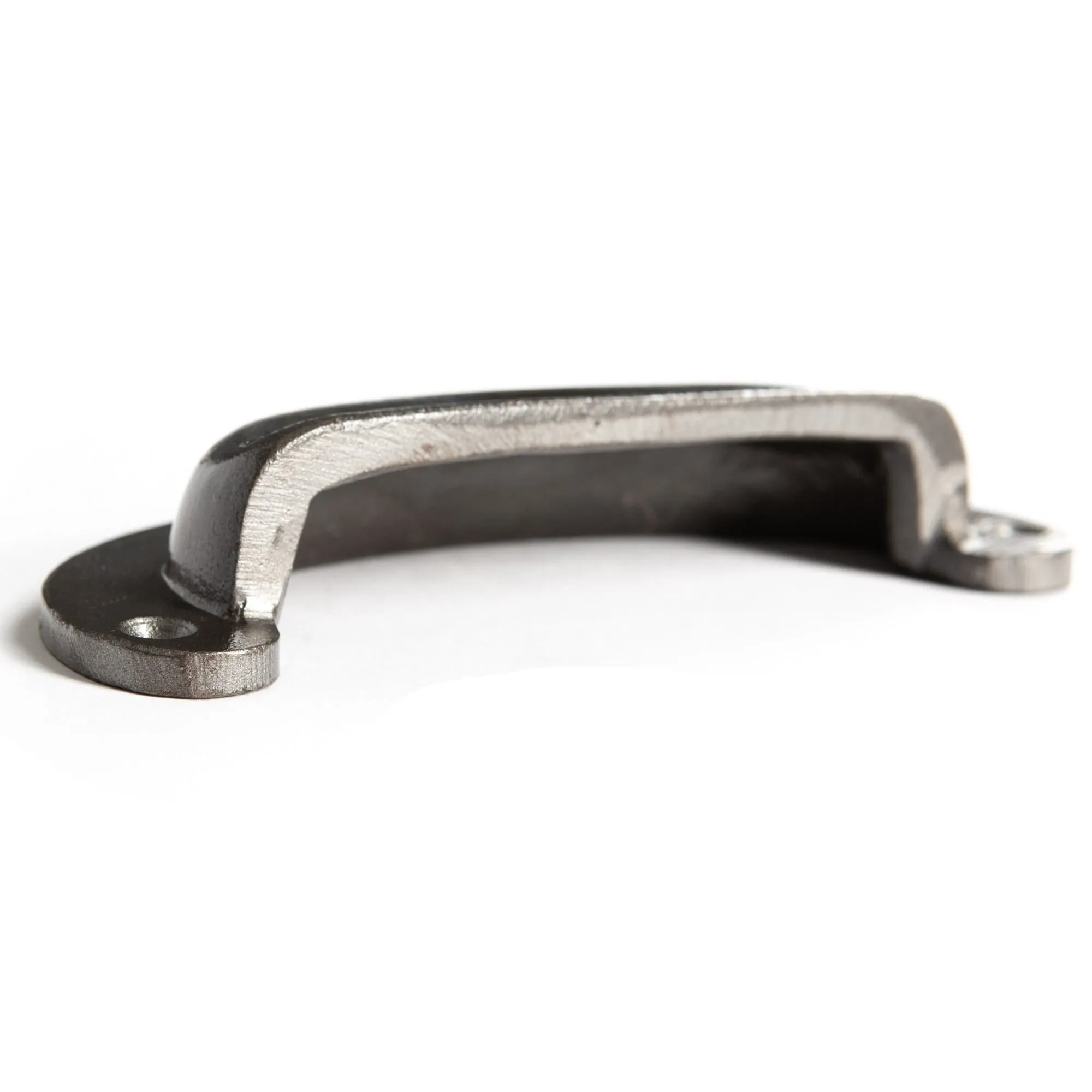 130mm x 50mm Wide Lipped Cabinet Cup Handle - By Hammer & Tongs