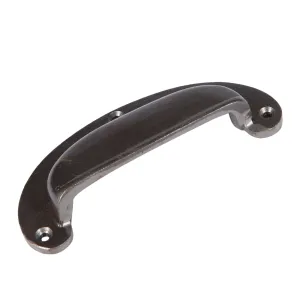 130mm x 50mm Wide Lipped Cabinet Cup Handle - By Hammer & Tongs