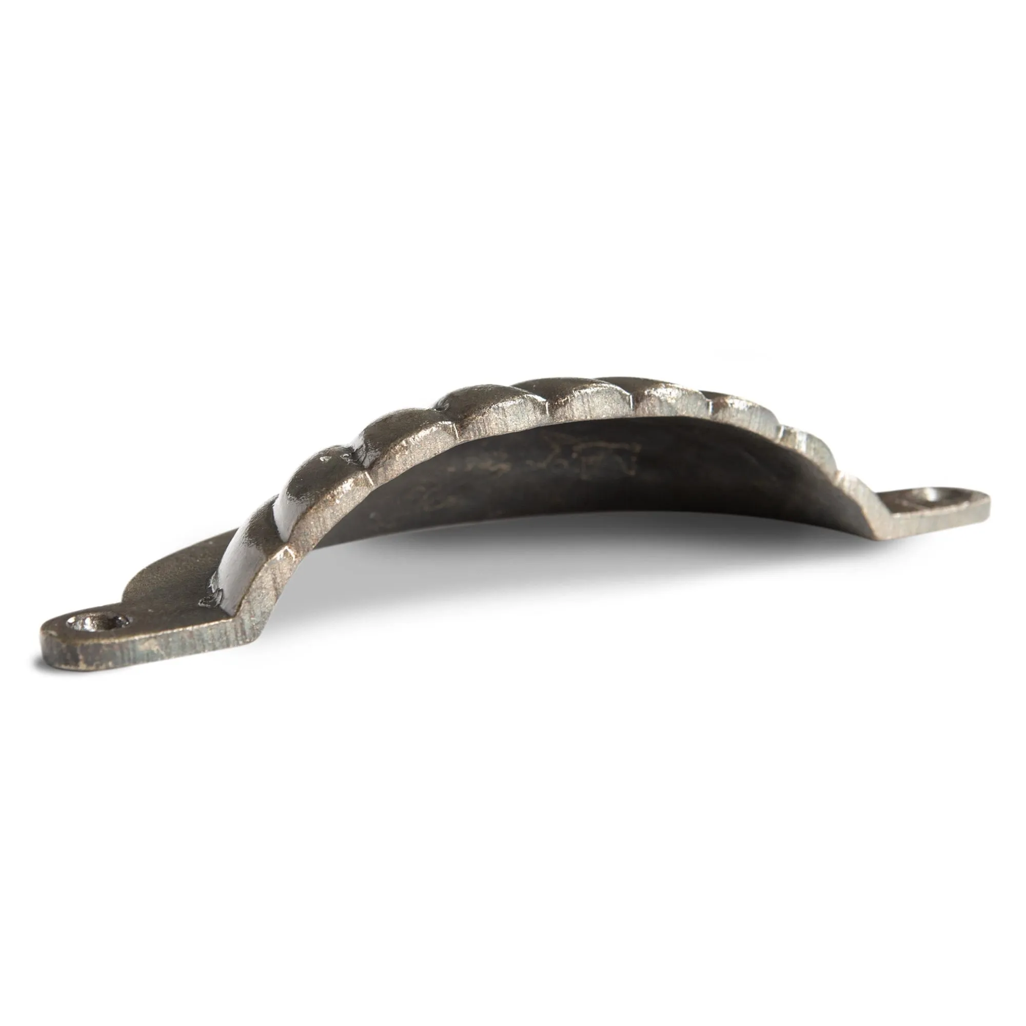 130mm x 60mm Fluted Cabinet Cup Handle - By Hammer & Tongs