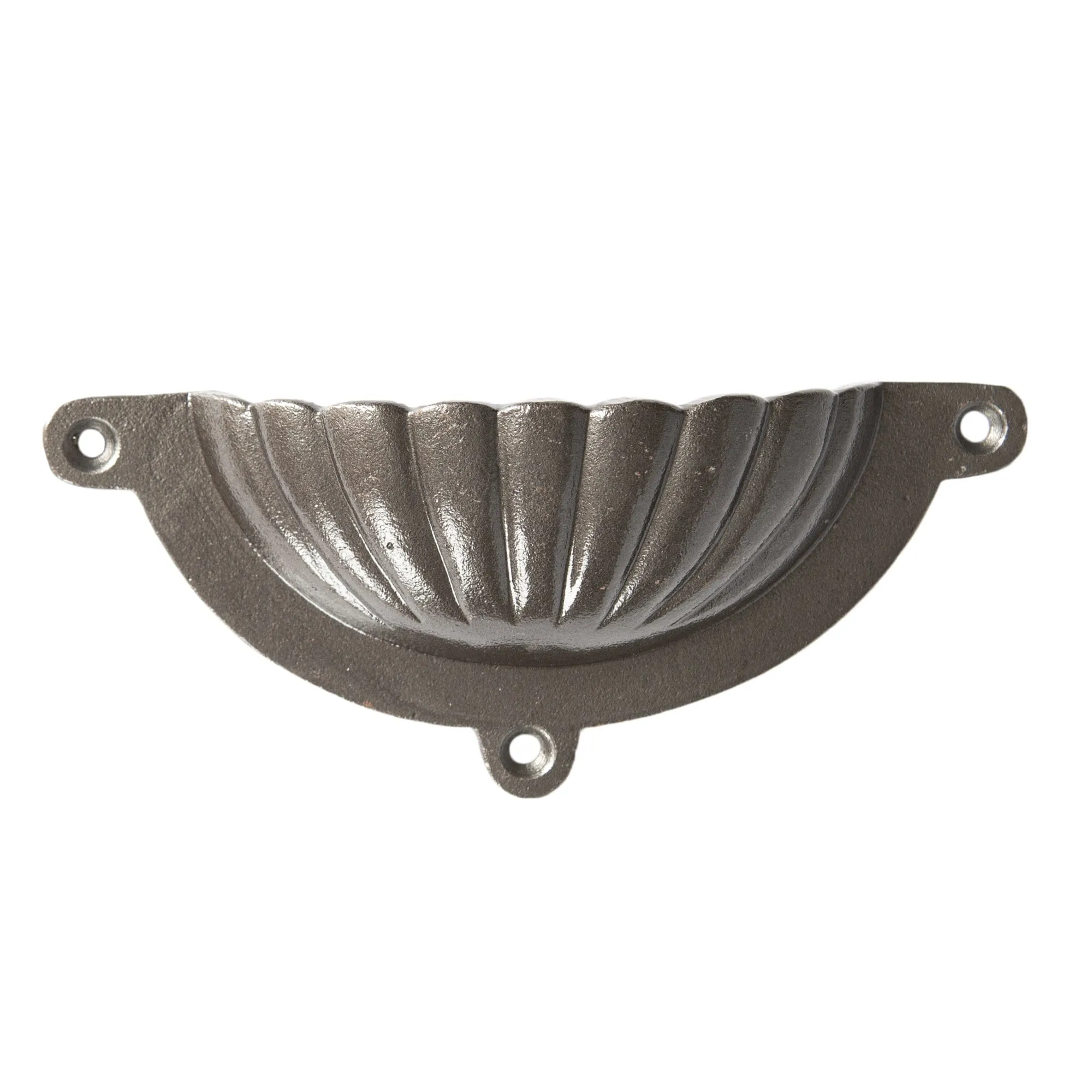 130mm x 60mm Fluted Cabinet Cup Handle - By Hammer & Tongs