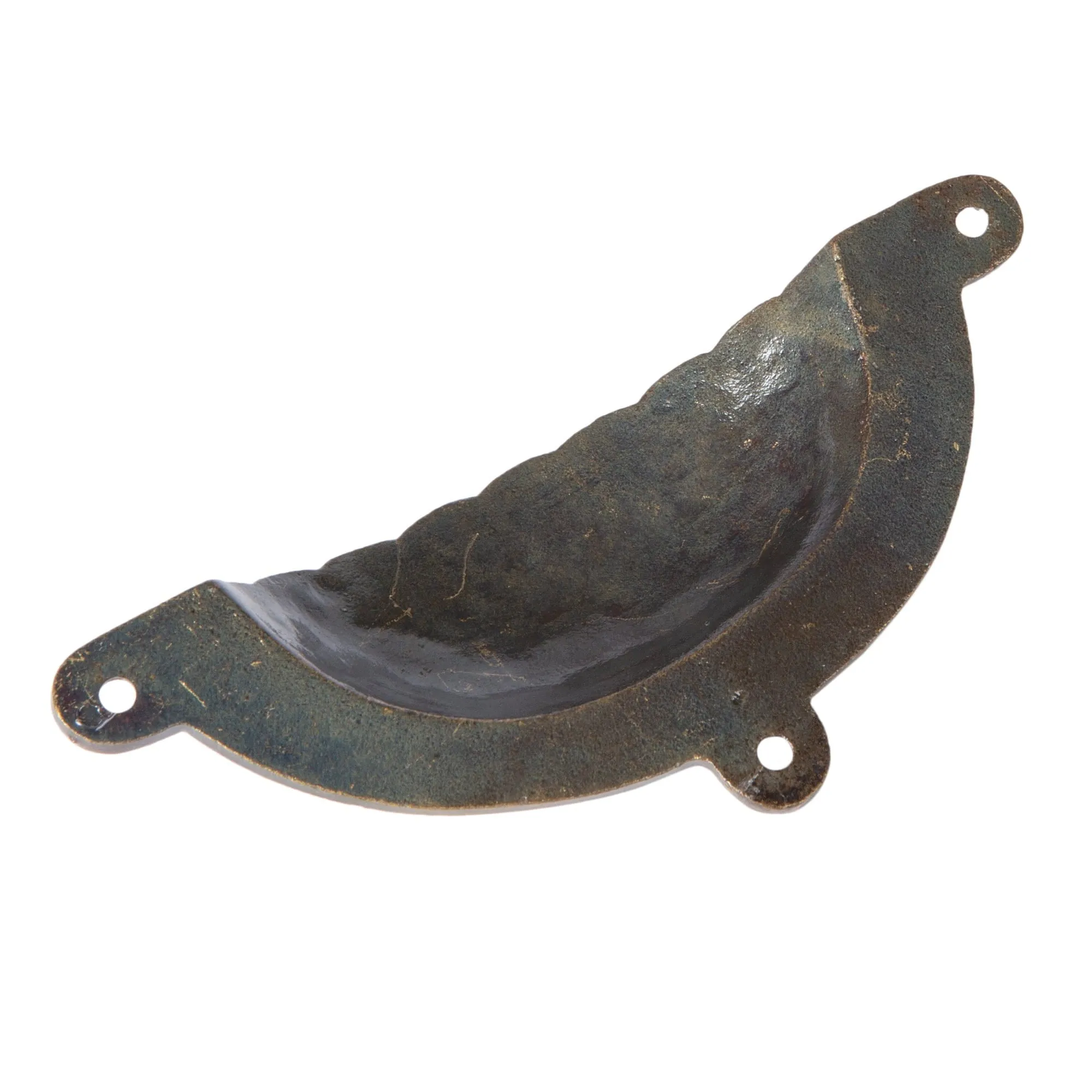 130mm x 60mm Fluted Cabinet Cup Handle - By Hammer & Tongs