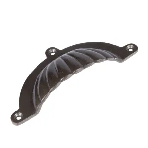 130mm x 60mm Fluted Cabinet Cup Handle - By Hammer & Tongs