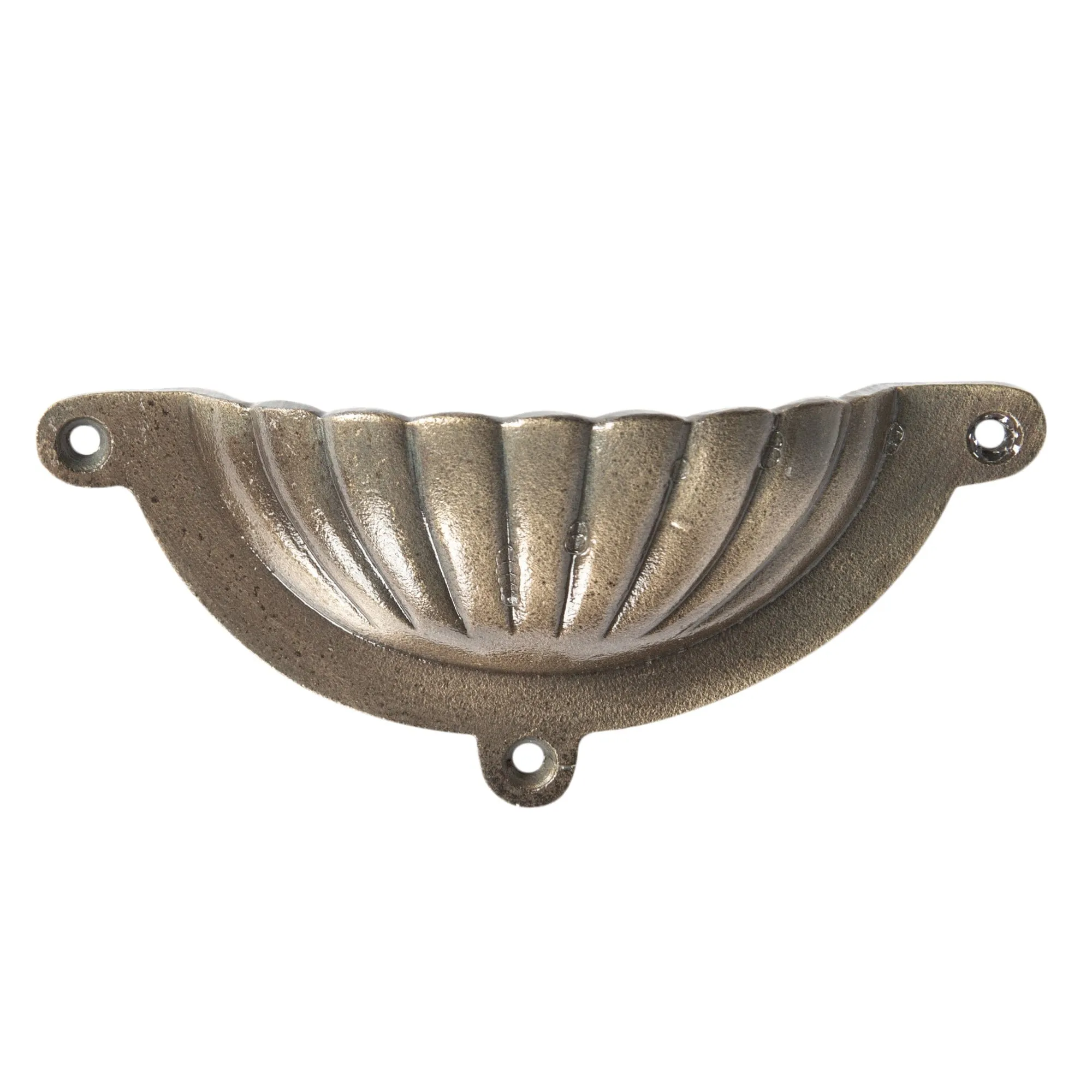130mm x 60mm Fluted Cabinet Cup Handle - By Hammer & Tongs