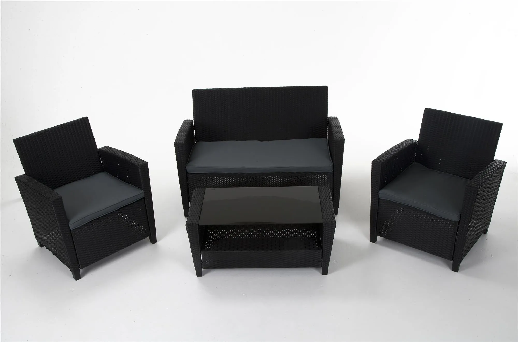 4 Piece Malmo Resin Wicker Conversation Set