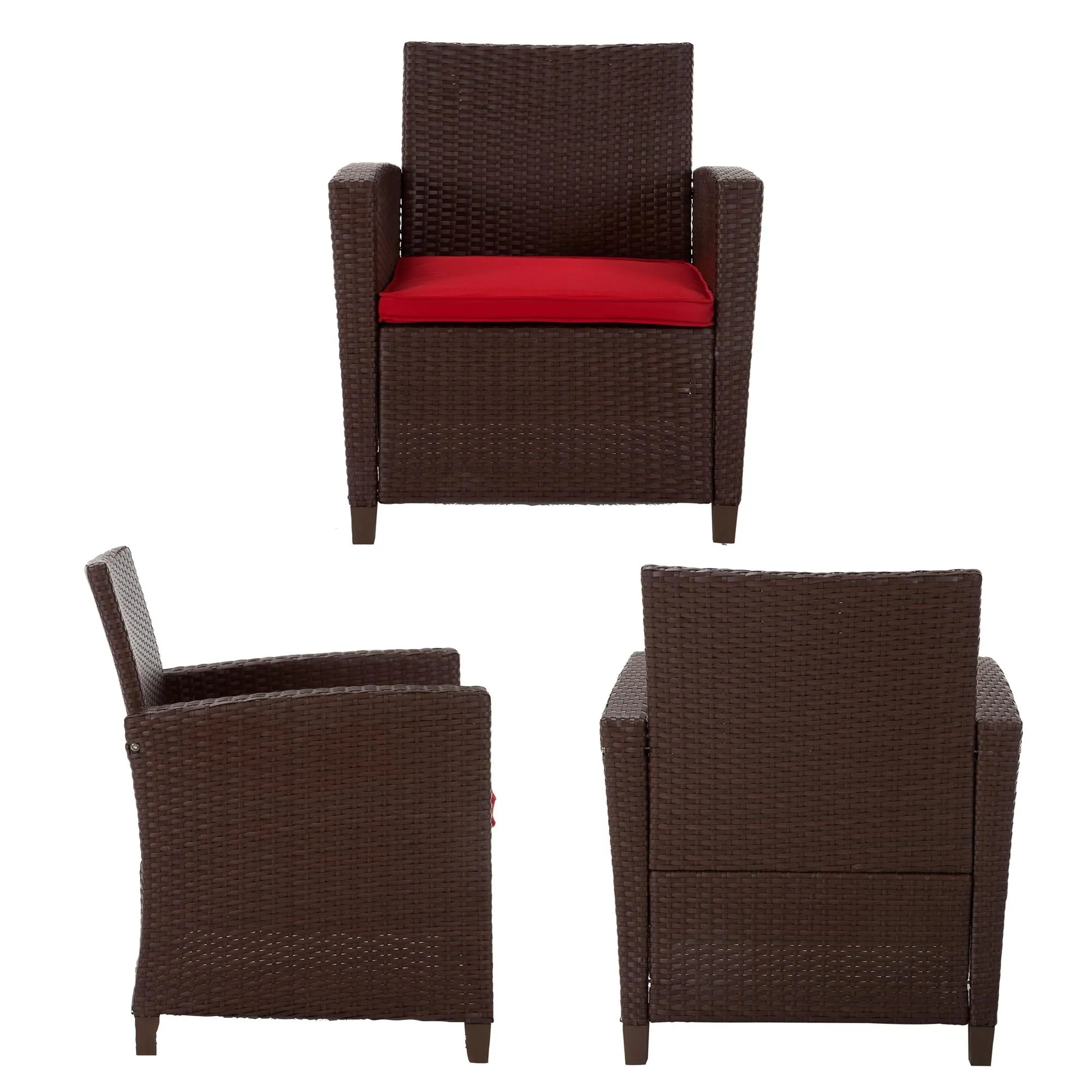 4 Piece Malmo Resin Wicker Conversation Set