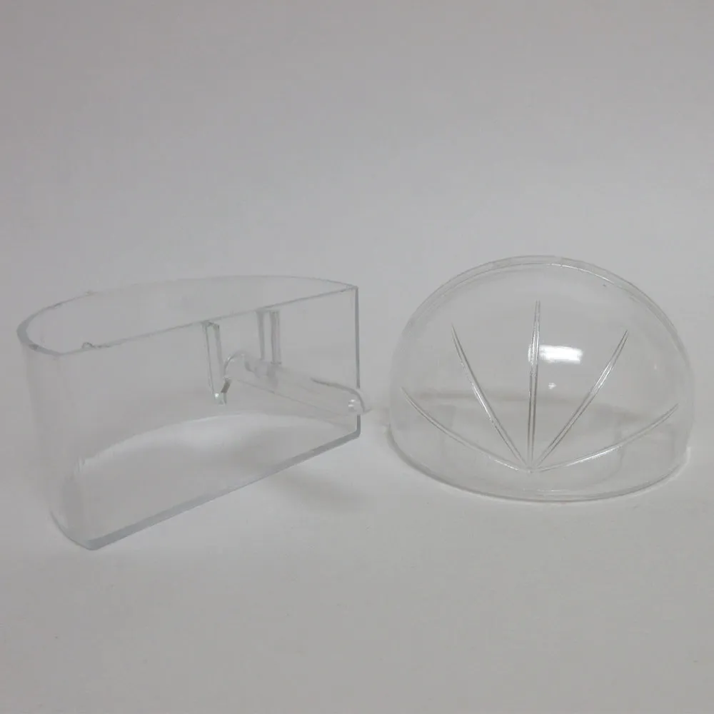 4 Small Bird Slot Feeder No Mess Cage Hang Cup Plastic Food Water Dispense Bowl