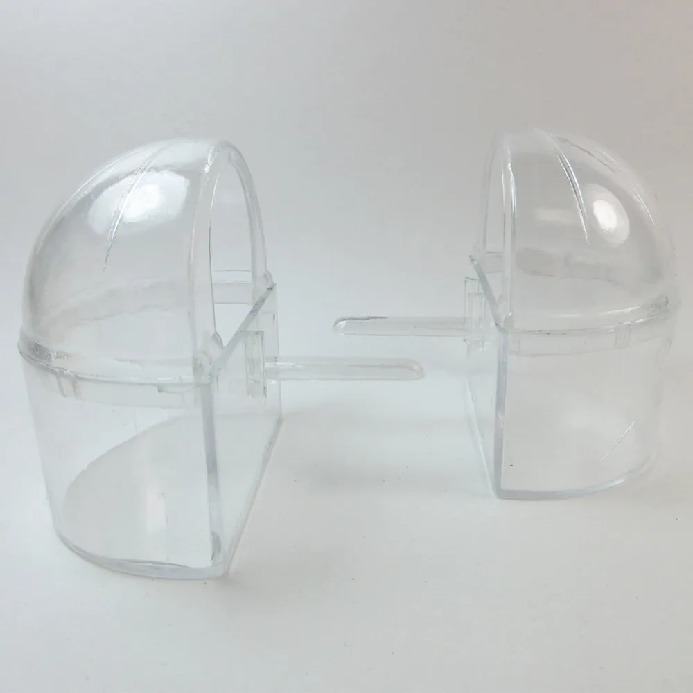 4 Small Bird Slot Feeder No Mess Cage Hang Cup Plastic Food Water Dispense Bowl