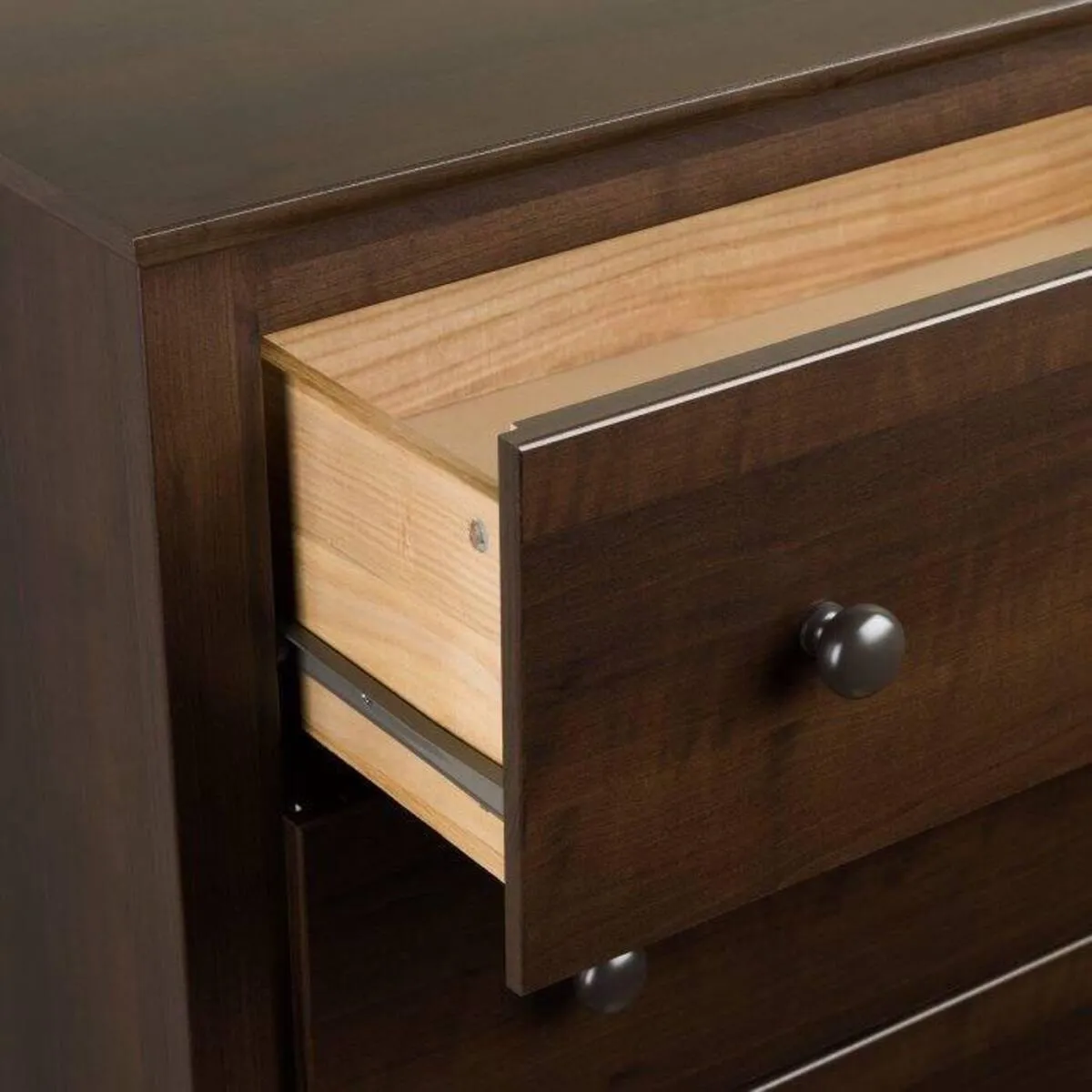 6-Drawer Double Dresser Contemporary Dresser - Espresso finish