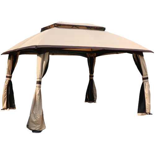 ABCCANOPY 10x13 Double Soft-Top Garden Patio Gazebos with Mosquito Netting