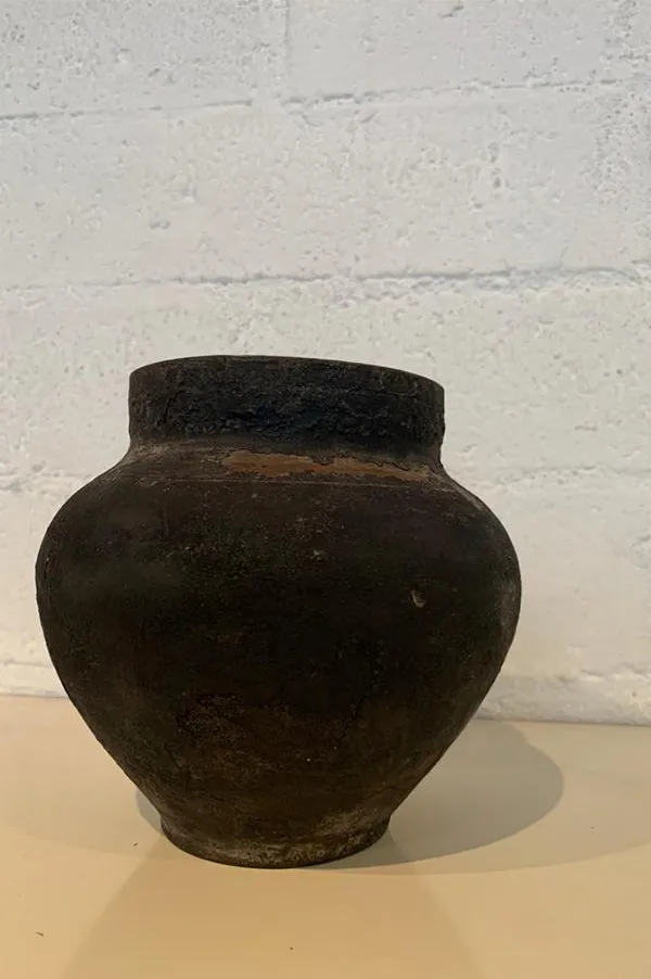Antique Black Clay Vessel