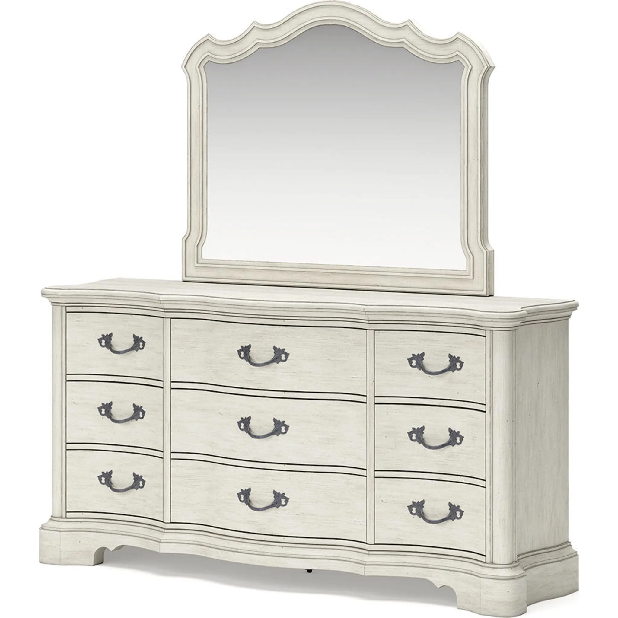 Arlendyne Dresser and Mirror - Antique White