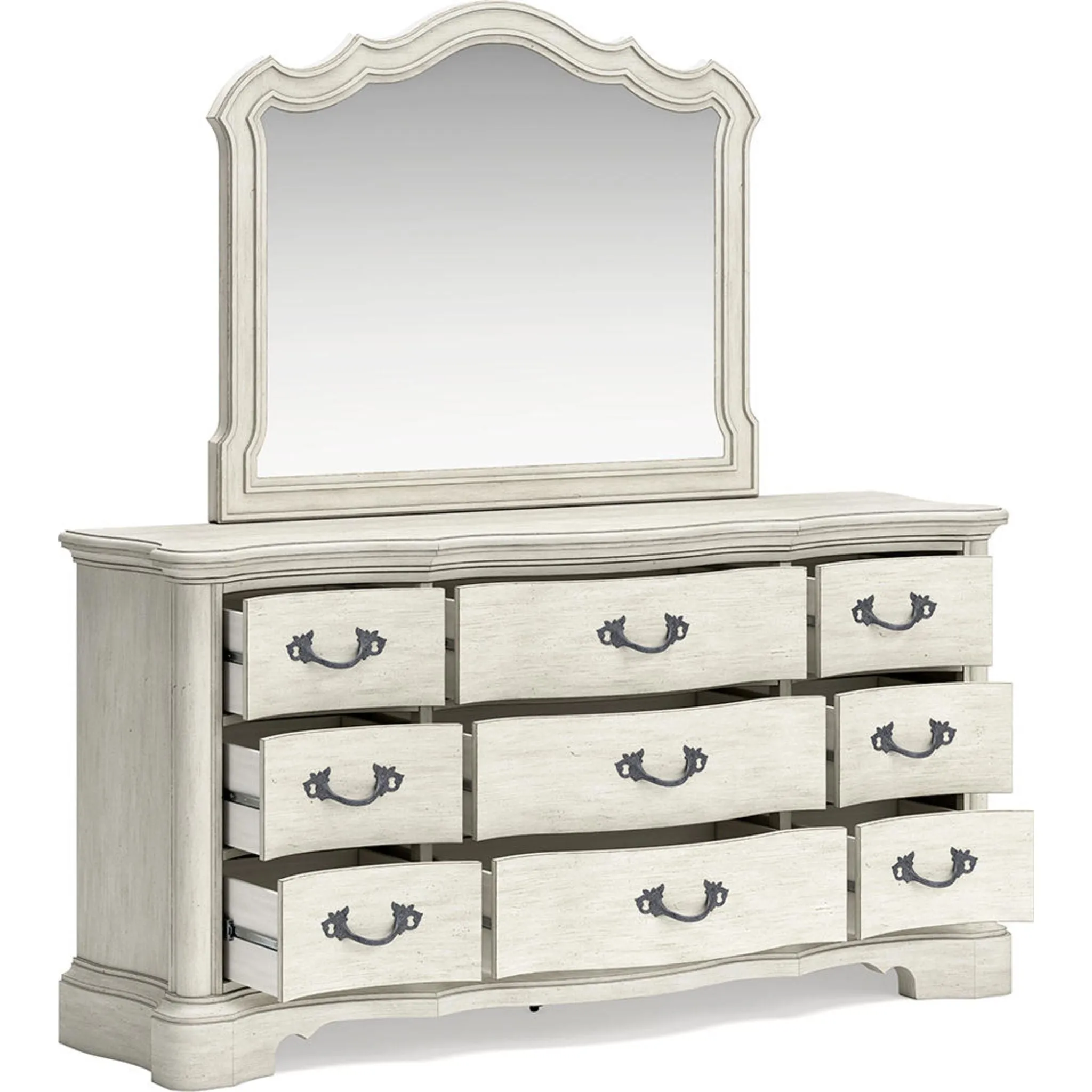 Arlendyne Dresser and Mirror - Antique White