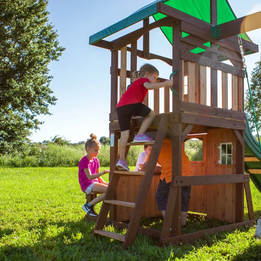 BYD Lakewood Play Tower with Swings and Slide