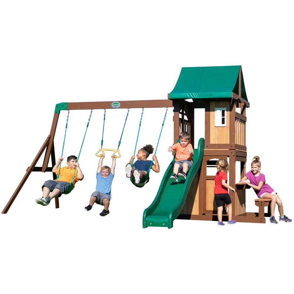 BYD Lakewood Play Tower with Swings and Slide