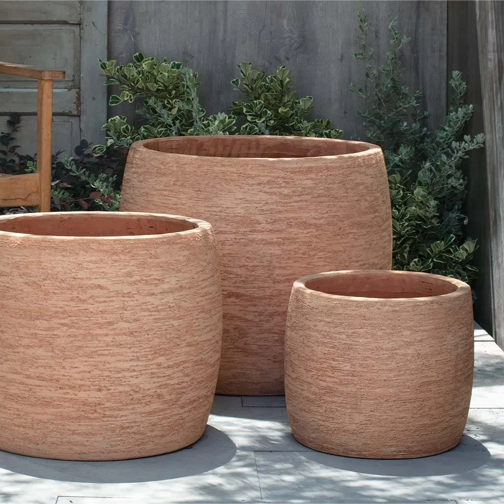Campania International Denali Planter in Terra Cotta set of 3