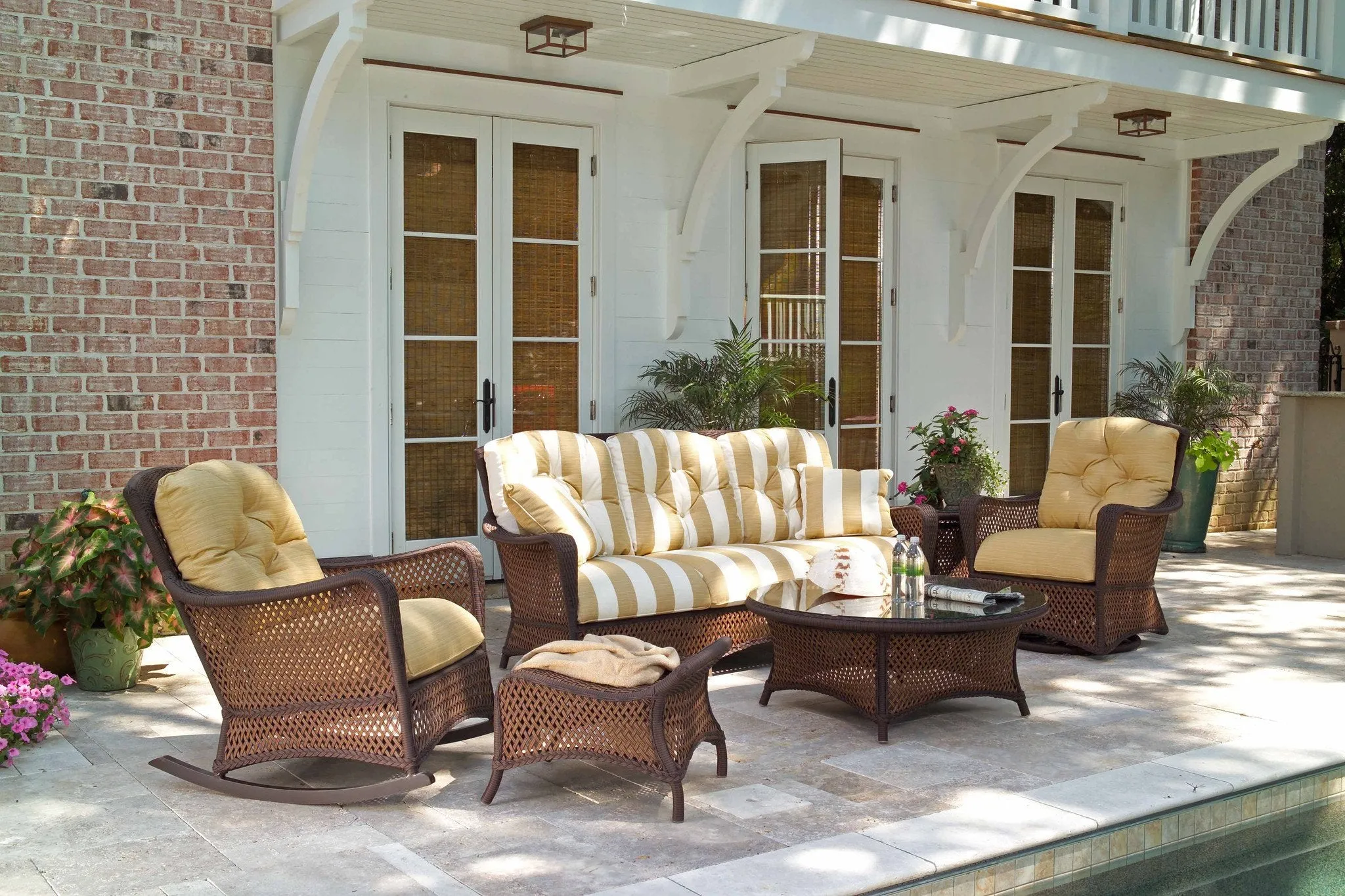 Grand Traverse Outdoor Wicker Ottoman