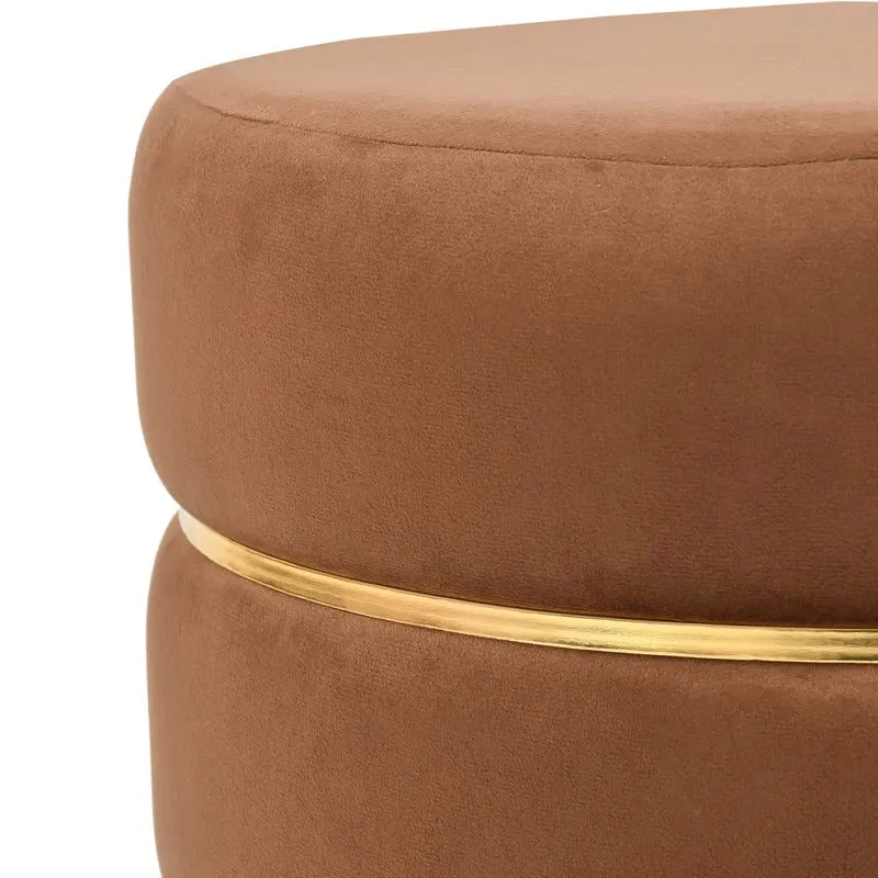 HOMEBUK Ottoman Pouffes for Sitting in Living Room Foam Upholder Footstool for Feet Rest Single Seater Bench Chair for Office Dressing Table Mudda for Bedroom (16 x 16 x 18) Inches, Coffee