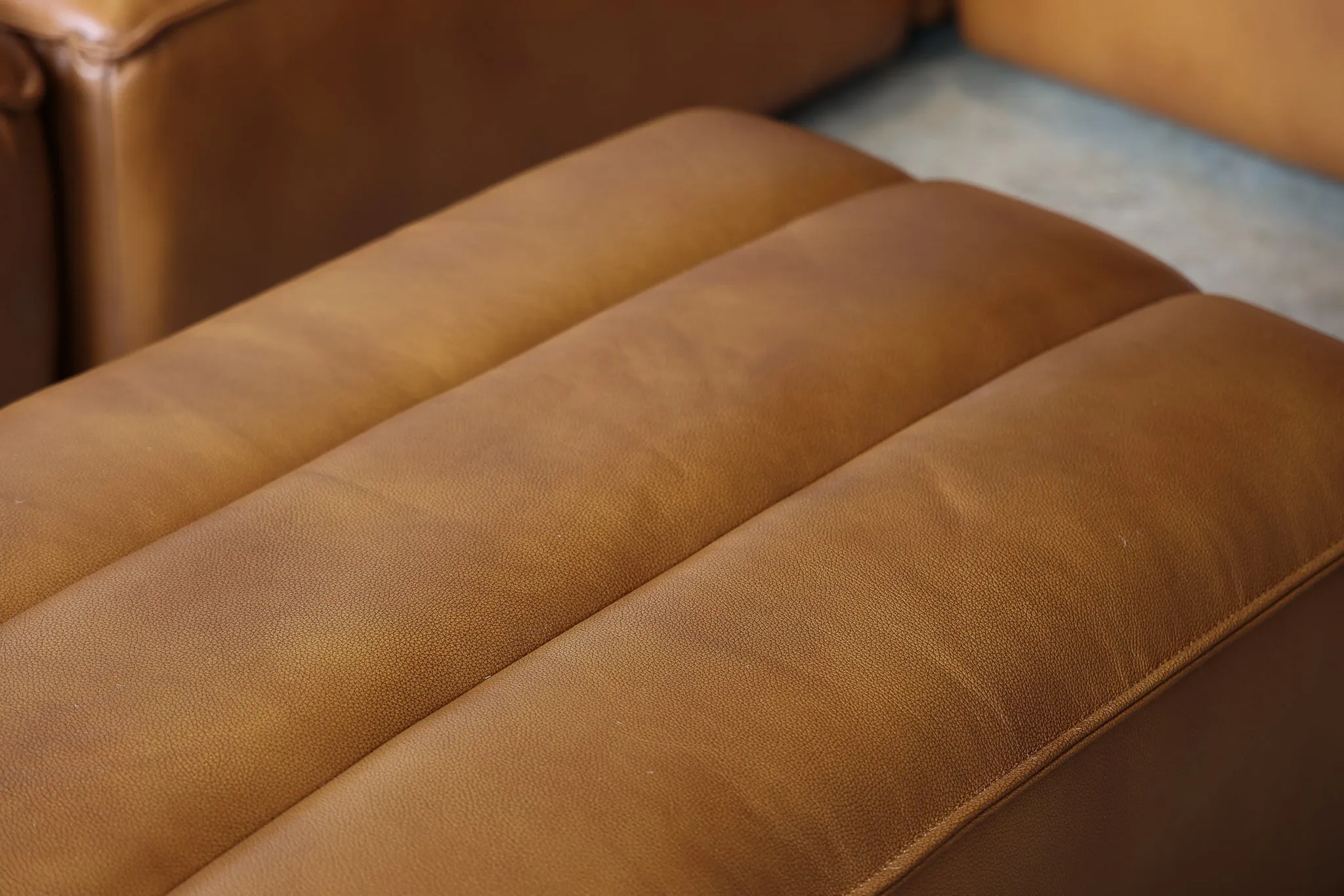 Jeff Leather Ottoman