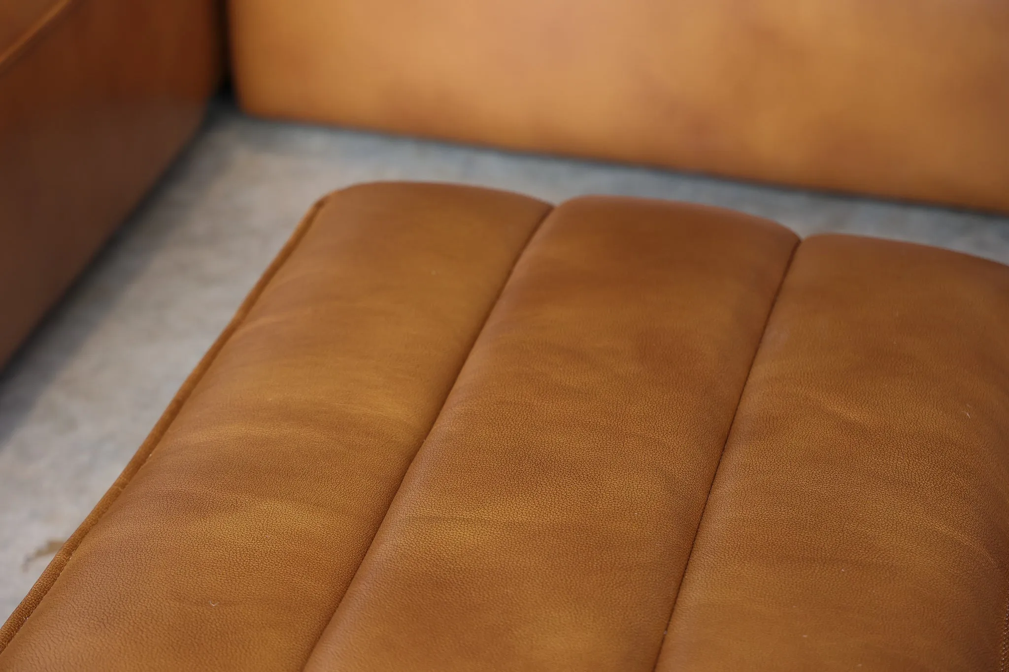 Jeff Leather Ottoman