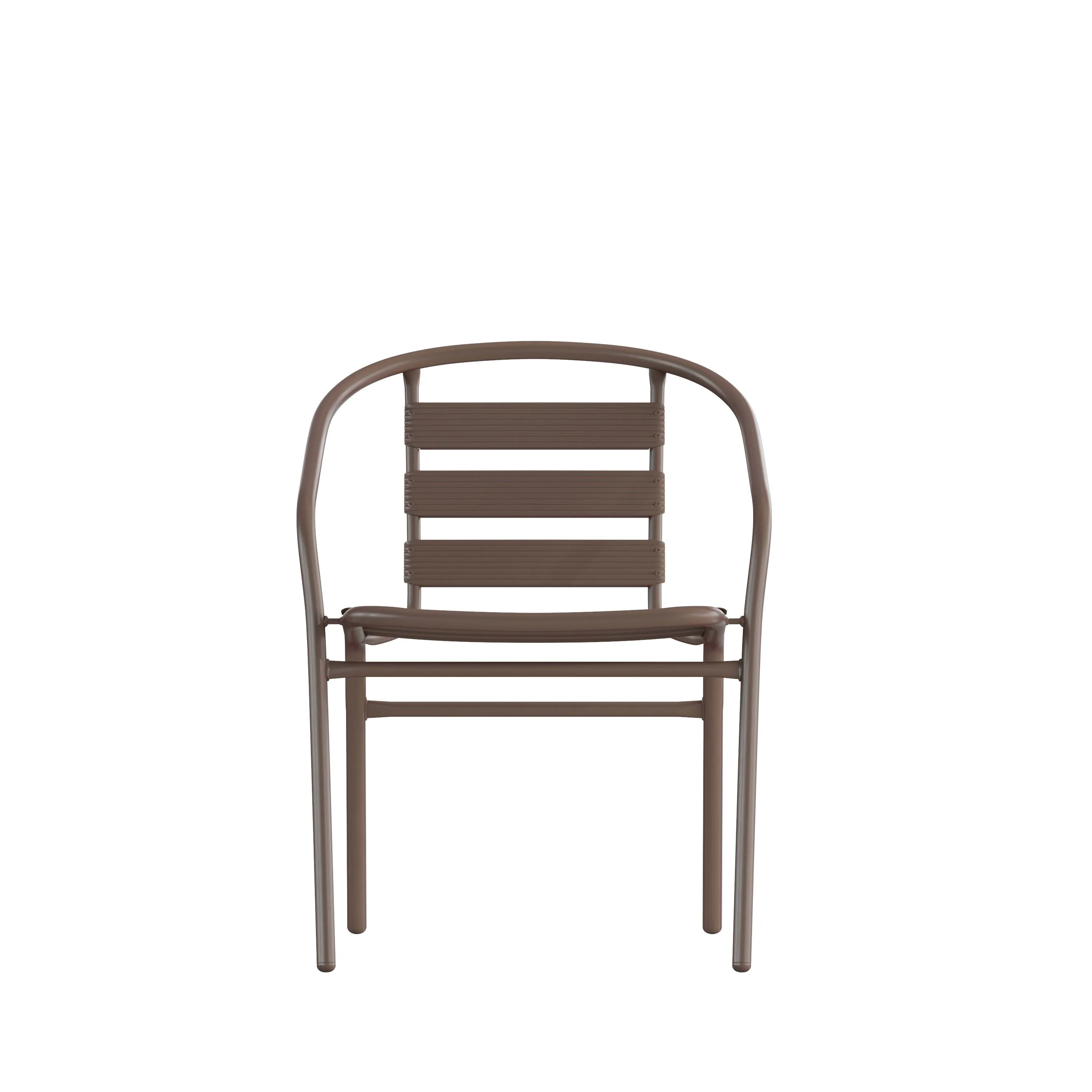Lila Metal Restaurant Stack Chair with Aluminum Slats