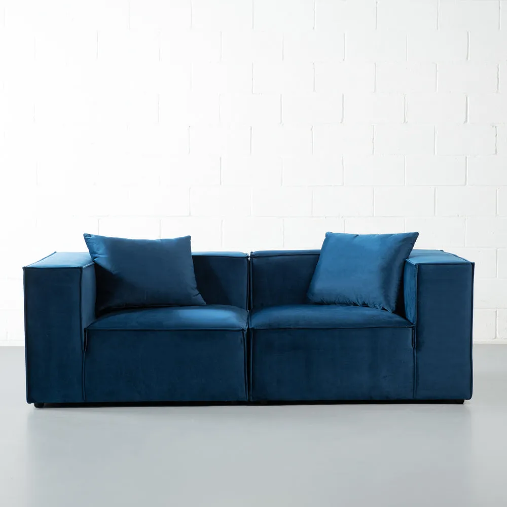 MASON - Velvet Blue Modular Set (2 piece)