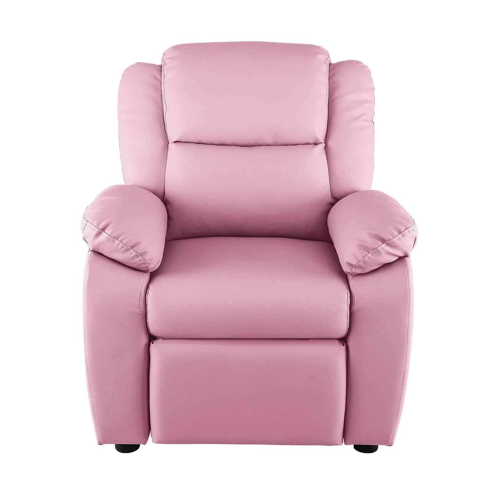 Oikiture Kids Recliner Chairs Children Lounge Sofa PU Armchair Storage Pink
