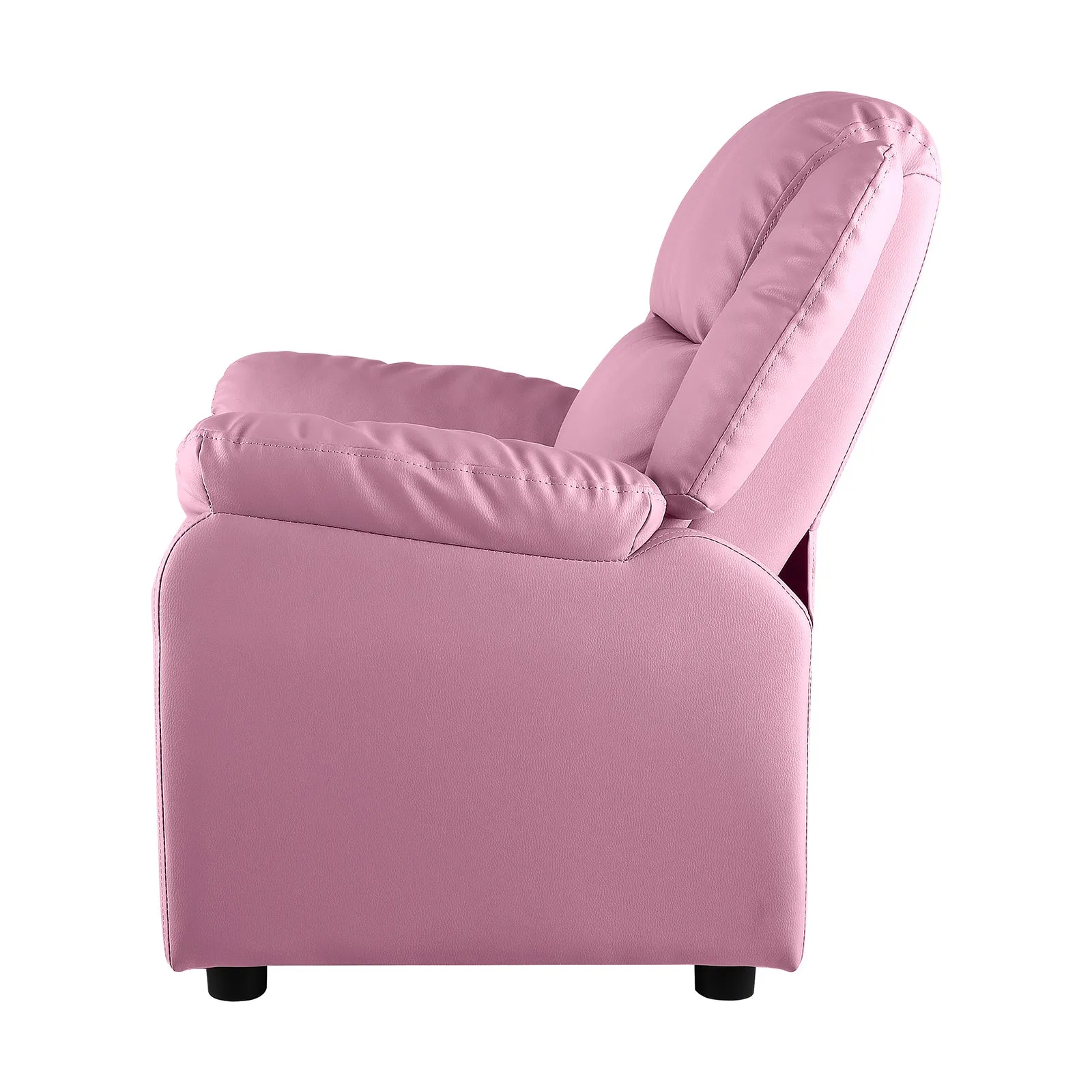 Oikiture Kids Recliner Chairs Children Lounge Sofa PU Armchair Storage Pink