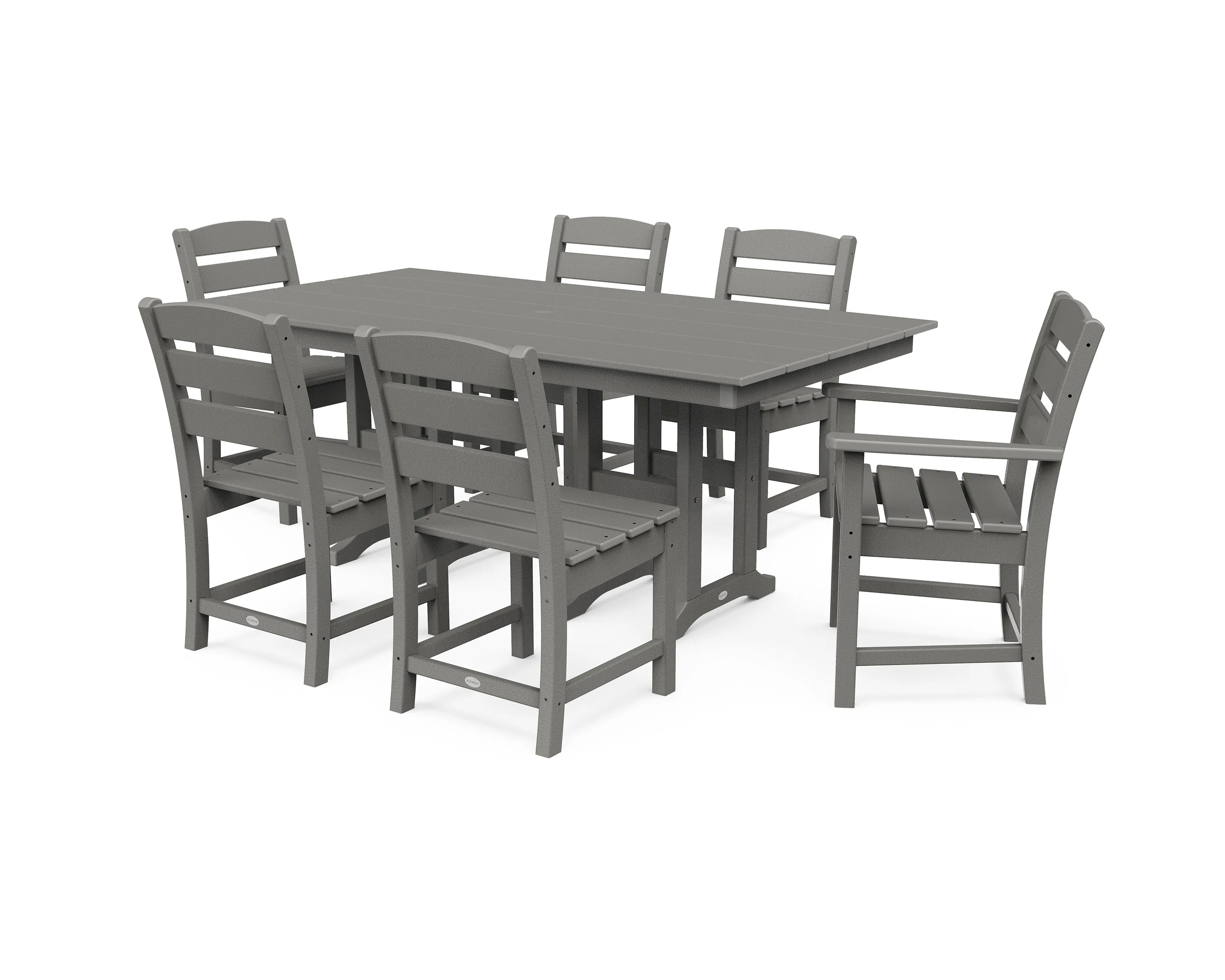 POLYWOOD® Lakeside 7-Piece Farmhouse Dining Set
